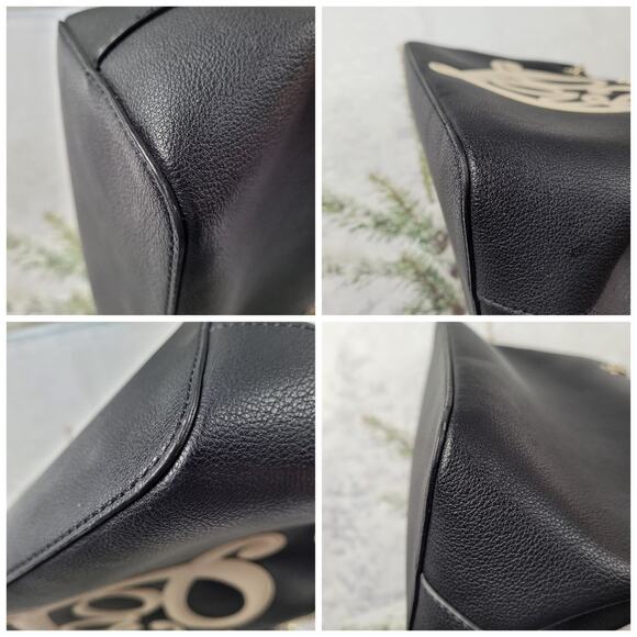 Love Moschino Black Heart Love Script Tote with Chain - Picture 15 of 16